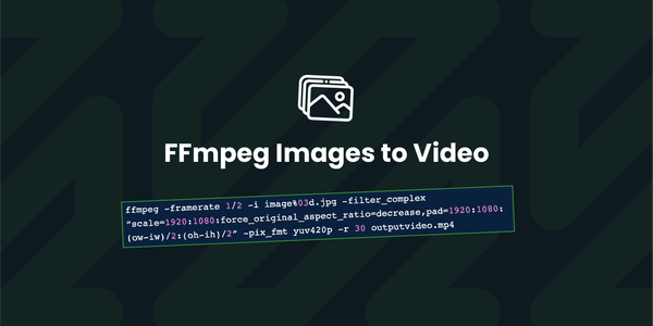 A close-up of the FFmpeg command line interface, illustrating video conversion.